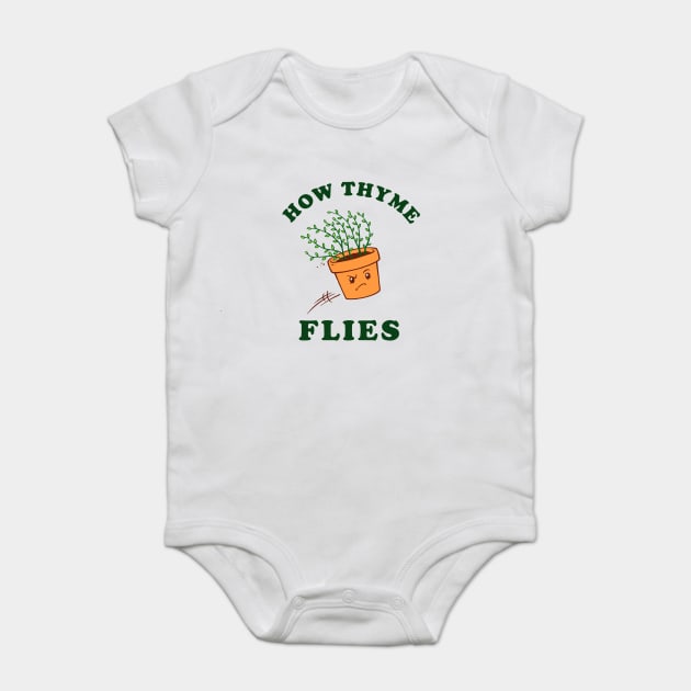 How Thyme Flies Baby Bodysuit by dumbshirts